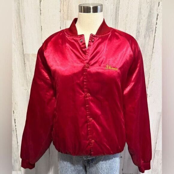 Vintage U.S.M.C. nylon military Bomber Jacket Custom Embroidered Large - Picture 2 of 7